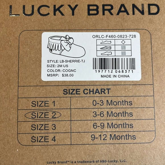 NIB LUCKY BRAND CRIB SHOES. SIZE 2 & 3. **SOLD SEPARATELY** - Picture 7 of 7